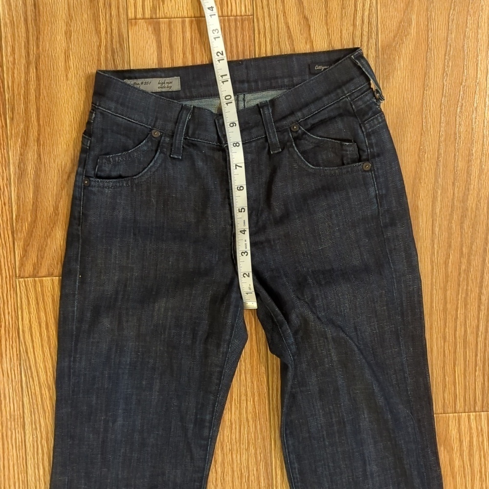 Citizens of Humanity wide leg jeans high rise dark wash stretch women's size 24" - Picture 3 of 8